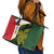 Personalised PNG East Sepik Province Leather Tote Bag Bird of Paradise Tattoo Flag Motif - Polynesian Pride