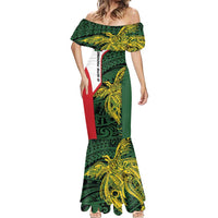 Personalised PNG East Sepik Province Mermaid Dress Bird of Paradise Tattoo Flag Motif - Polynesian Pride