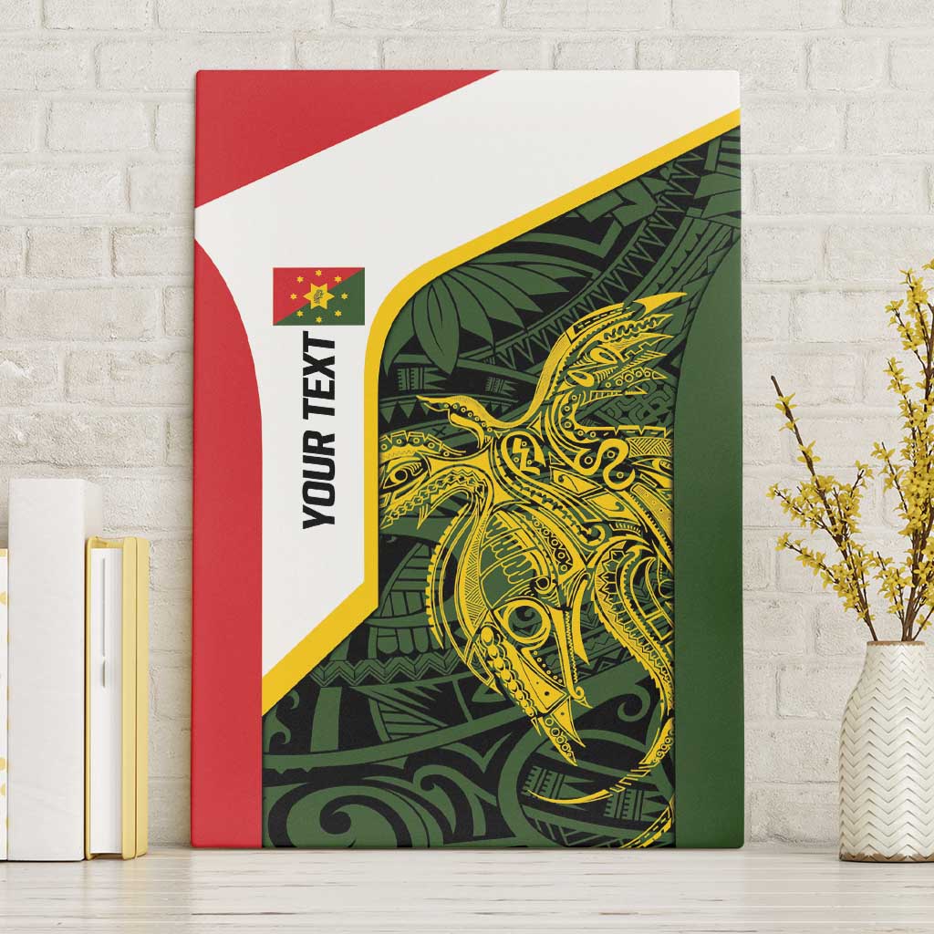 Personalised PNG Eastern Highlands Canvas Wall Art Bird of Paradise Tattoo Flag Motif - Polynesian Pride