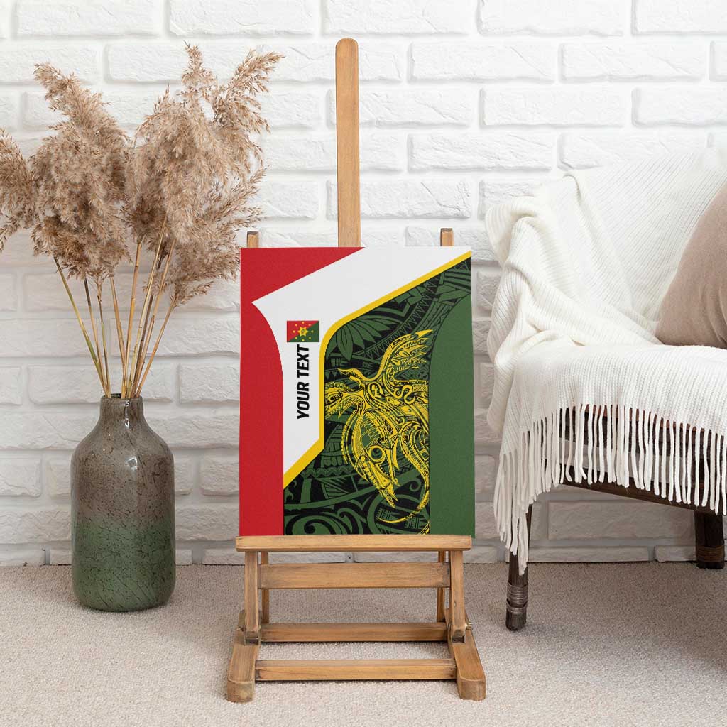 Personalised PNG Eastern Highlands Canvas Wall Art Bird of Paradise Tattoo Flag Motif - Polynesian Pride