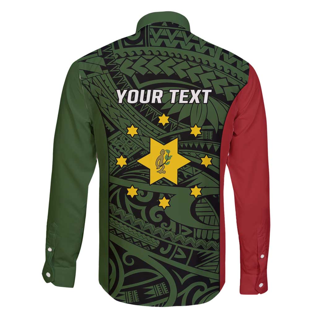 Personalised PNG Eastern Highlands Family Matching Long Sleeve Bodycon Dress and Hawaiian Shirt Bird of Paradise Tattoo Flag Motif - Polynesian Pride