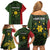 Personalised PNG Eastern Highlands Family Matching Off Shoulder Short Dress and Hawaiian Shirt Bird of Paradise Tattoo Flag Motif - Polynesian Pride