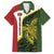 Personalised PNG Eastern Highlands Family Matching Summer Maxi Dress and Hawaiian Shirt Bird of Paradise Tattoo Flag Motif - Polynesian Pride
