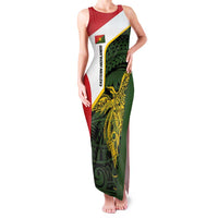 Personalised PNG Eastern Highlands Family Matching Tank Maxi Dress and Hawaiian Shirt Bird of Paradise Tattoo Flag Motif - Polynesian Pride