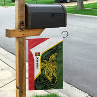 Personalised PNG Eastern Highlands Garden Flag Bird of Paradise Tattoo Flag Motif - Polynesian Pride