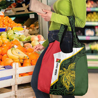 Personalised PNG Eastern Highlands Grocery Bag Bird of Paradise Tattoo Flag Motif - Polynesian Pride