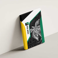 Personalised PNG Enga Province Canvas Wall Art Bird of Paradise Tattoo Flag Motif - Polynesian Pride