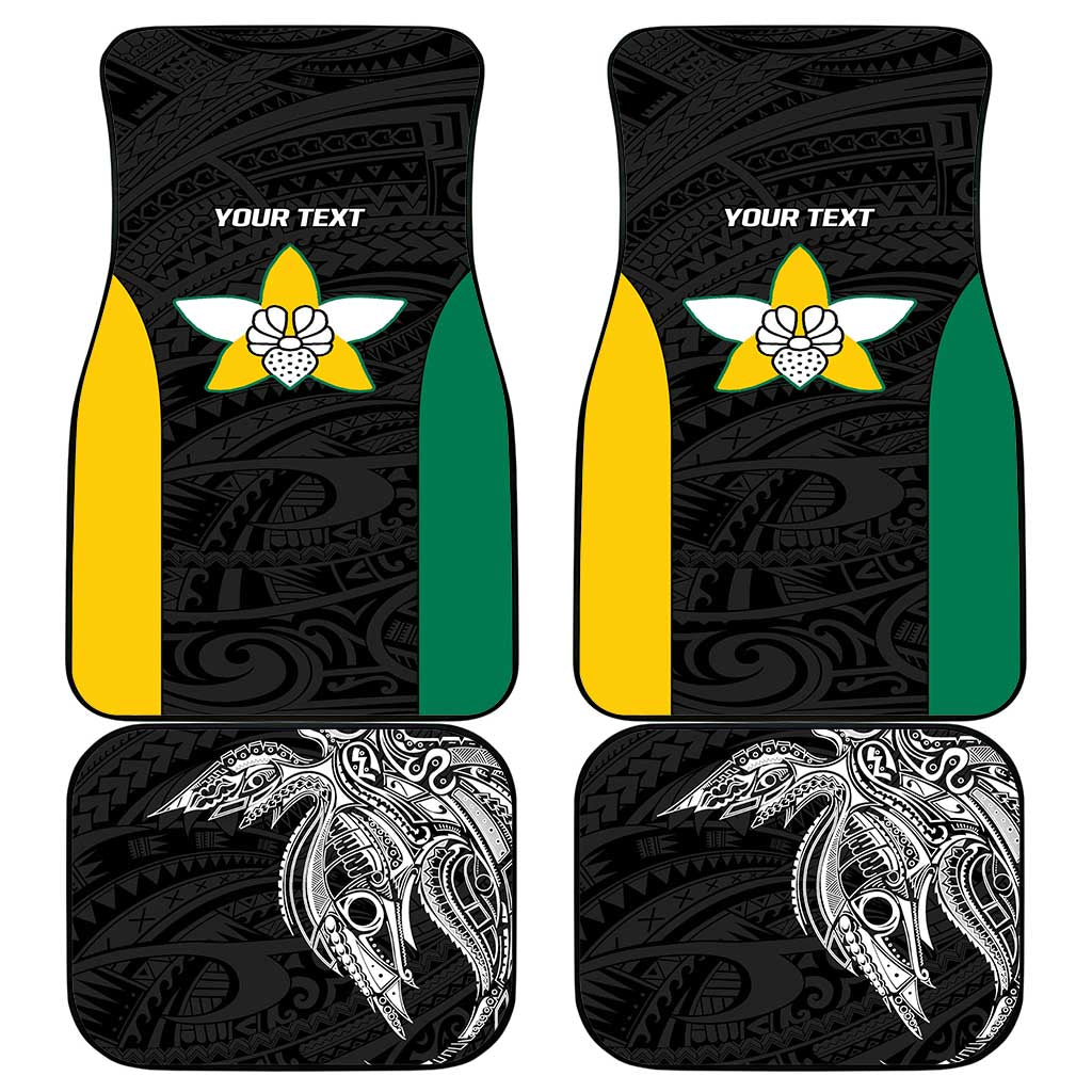 Personalised PNG Enga Province Car Mats Bird of Paradise Tattoo Flag Motif - Polynesian Pride