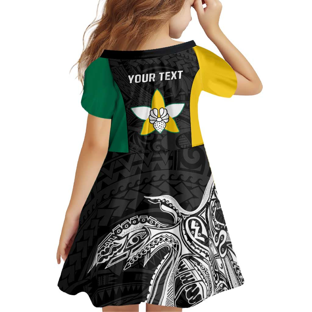 Personalised PNG Enga Province Family Matching Off Shoulder Short Dress and Hawaiian Shirt Bird of Paradise Tattoo Flag Motif LT9 - Polynesian Pride