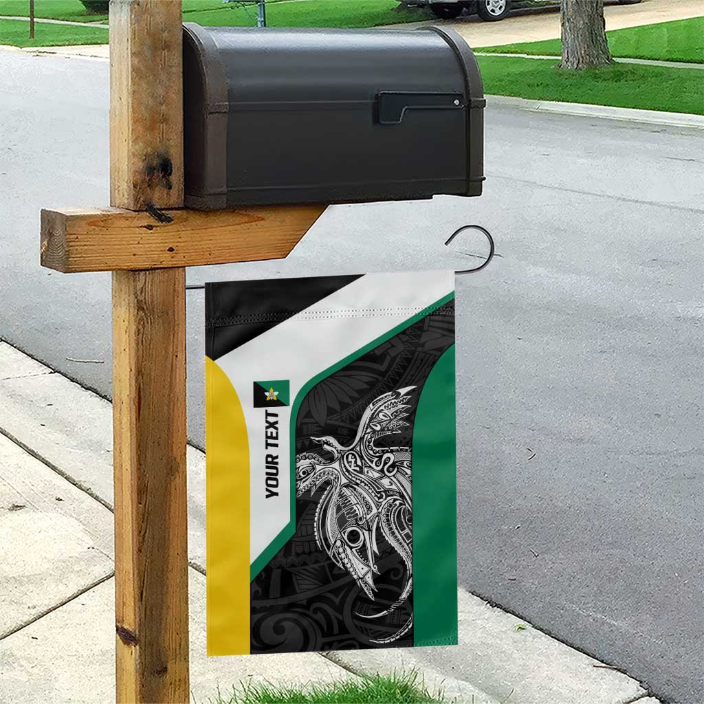 Personalised PNG Enga Province Garden Flag Bird of Paradise Tattoo Flag Motif - Polynesian Pride