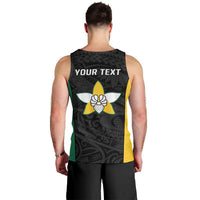 Personalised PNG Enga Province Men Tank Top Bird of Paradise Tattoo Flag Motif - Polynesian Pride