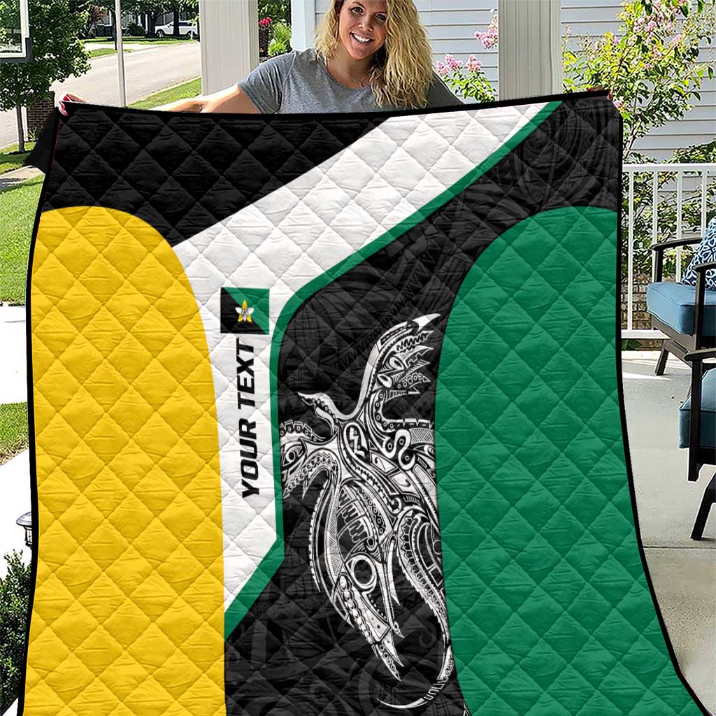 Personalised PNG Enga Province Quilt Bird of Paradise Tattoo Flag Motif LT9 Green - Polynesian Pride
