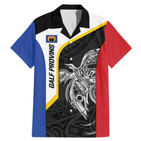 Personalised PNG Gulf Province Family Matching Mermaid Dress and Hawaiian Shirt Bird of Paradise Tattoo Flag Motif - Polynesian Pride