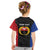 Personalised PNG Gulf Province Kid T Shirt Bird of Paradise Tattoo Flag Motif - Polynesian Pride