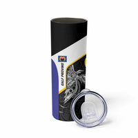 Personalised PNG Gulf Province Skinny Tumbler Bird of Paradise Tattoo Flag Motif - Polynesian Pride