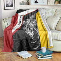 Personalised PNG Madang Province Blanket Bird of Paradise Tattoo Flag Motif - Polynesian Pride