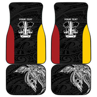 Personalised PNG Madang Province Car Mats Bird of Paradise Tattoo Flag Motif - Polynesian Pride