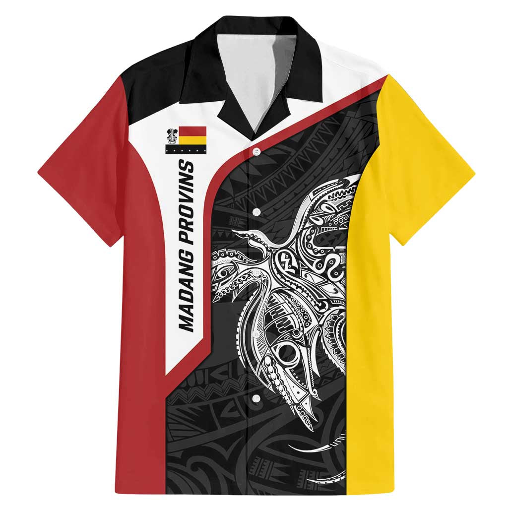 Personalised PNG Madang Province Family Matching Mermaid Dress and Hawaiian Shirt Bird of Paradise Tattoo Flag Motif - Polynesian Pride