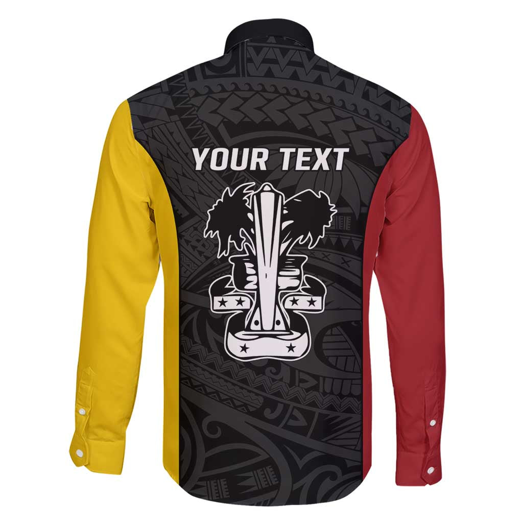 Personalised PNG Madang Province Family Matching Short Sleeve Bodycon Dress and Hawaiian Shirt Bird of Paradise Tattoo Flag Motif - Polynesian Pride