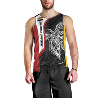 Personalised PNG Madang Province Men Tank Top Bird of Paradise Tattoo Flag Motif - Polynesian Pride