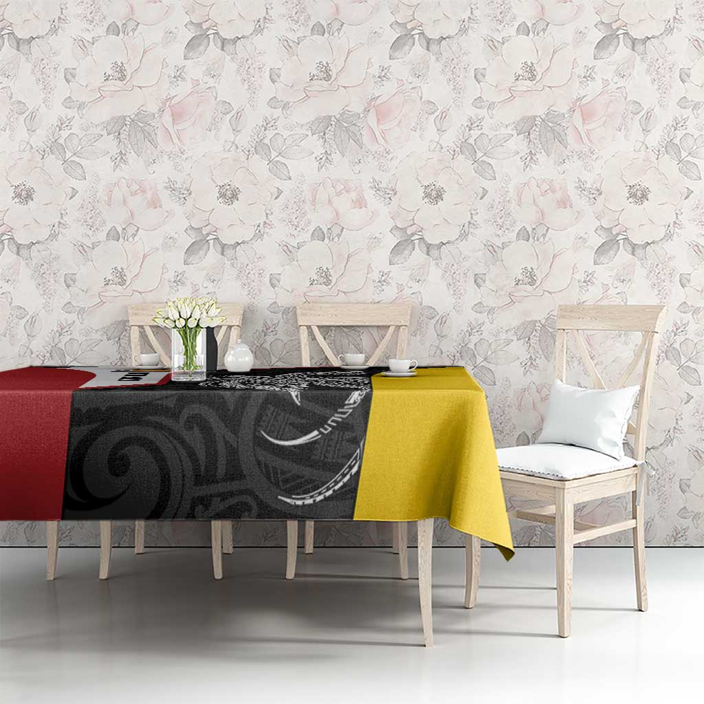Personalised PNG Madang Province Tablecloth Bird of Paradise Tattoo Flag Motif - Polynesian Pride