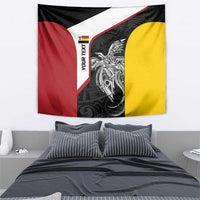 Personalised PNG Madang Province Tapestry Bird of Paradise Tattoo Flag Motif - Polynesian Pride