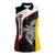 Personalised PNG Madang Province Women Sleeveless Polo Shirt Bird of Paradise Tattoo Flag Motif - Polynesian Pride