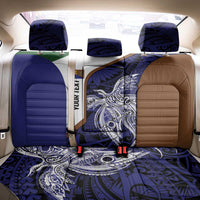 Personalised PNG Manus Province Back Car Seat Cover Bird of Paradise Tattoo Flag Motif - Polynesian Pride