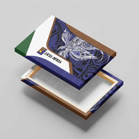 Personalised PNG Manus Province Canvas Wall Art Bird of Paradise Tattoo Flag Motif - Polynesian Pride