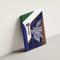 Personalised PNG Manus Province Canvas Wall Art Bird of Paradise Tattoo Flag Motif - Polynesian Pride