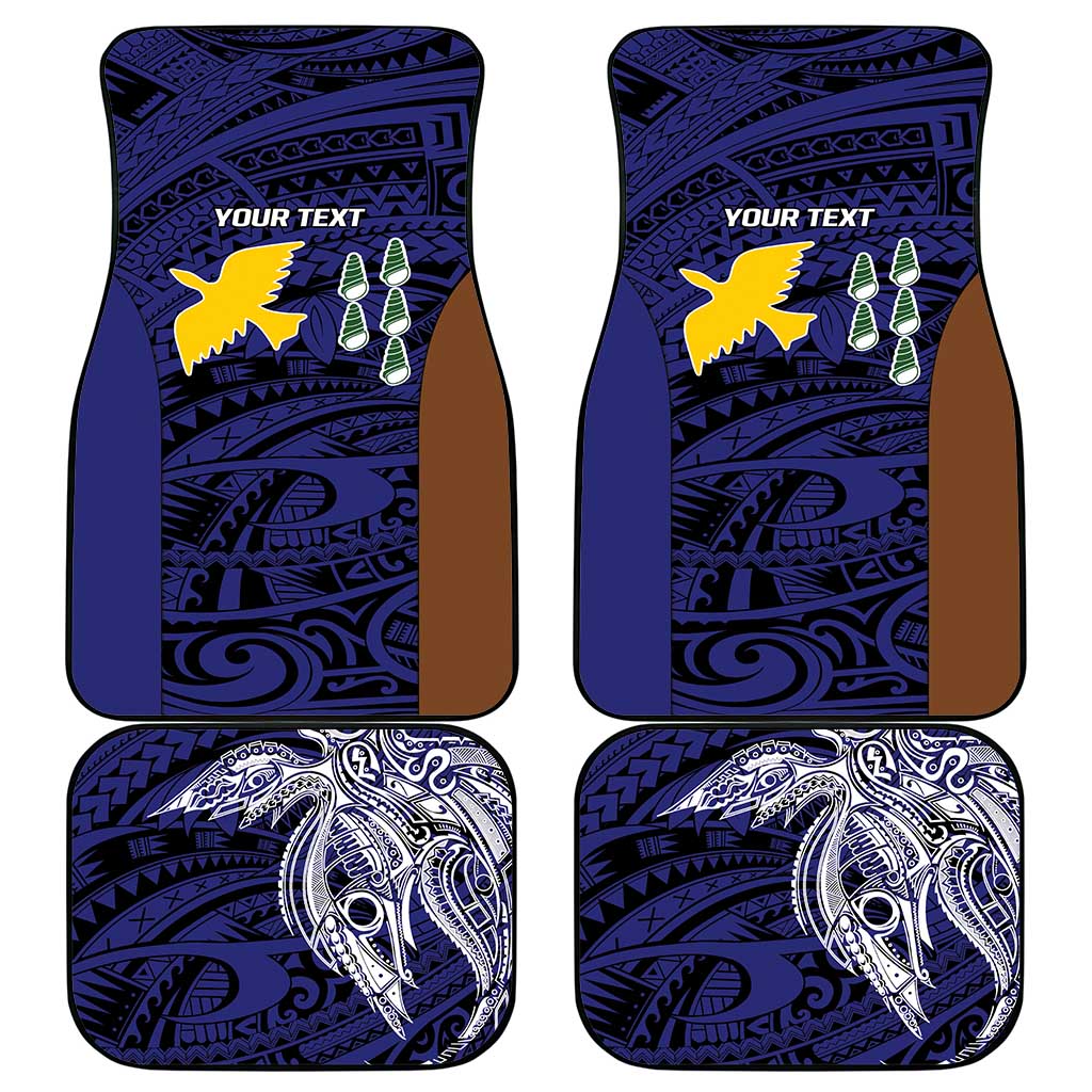 Personalised PNG Manus Province Car Mats Bird of Paradise Tattoo Flag Motif - Polynesian Pride