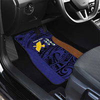 Personalised PNG Manus Province Car Mats Bird of Paradise Tattoo Flag Motif - Polynesian Pride