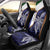 Personalised PNG Manus Province Car Seat Cover Bird of Paradise Tattoo Flag Motif - Polynesian Pride