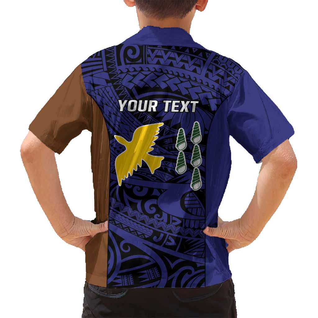 Personalised PNG Manus Province Family Matching Long Sleeve Bodycon Dress and Hawaiian Shirt Bird of Paradise Tattoo Flag Motif - Polynesian Pride