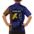 Personalised PNG Manus Province Family Matching Off Shoulder Short Dress and Hawaiian Shirt Bird of Paradise Tattoo Flag Motif - Polynesian Pride