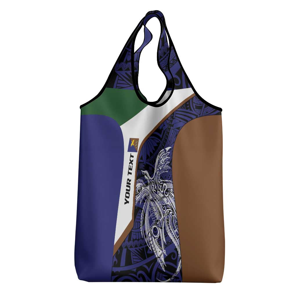 Personalised PNG Manus Province Grocery Bag Bird of Paradise Tattoo Flag Motif - Polynesian Pride