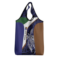 Personalised PNG Manus Province Grocery Bag Bird of Paradise Tattoo Flag Motif - Polynesian Pride