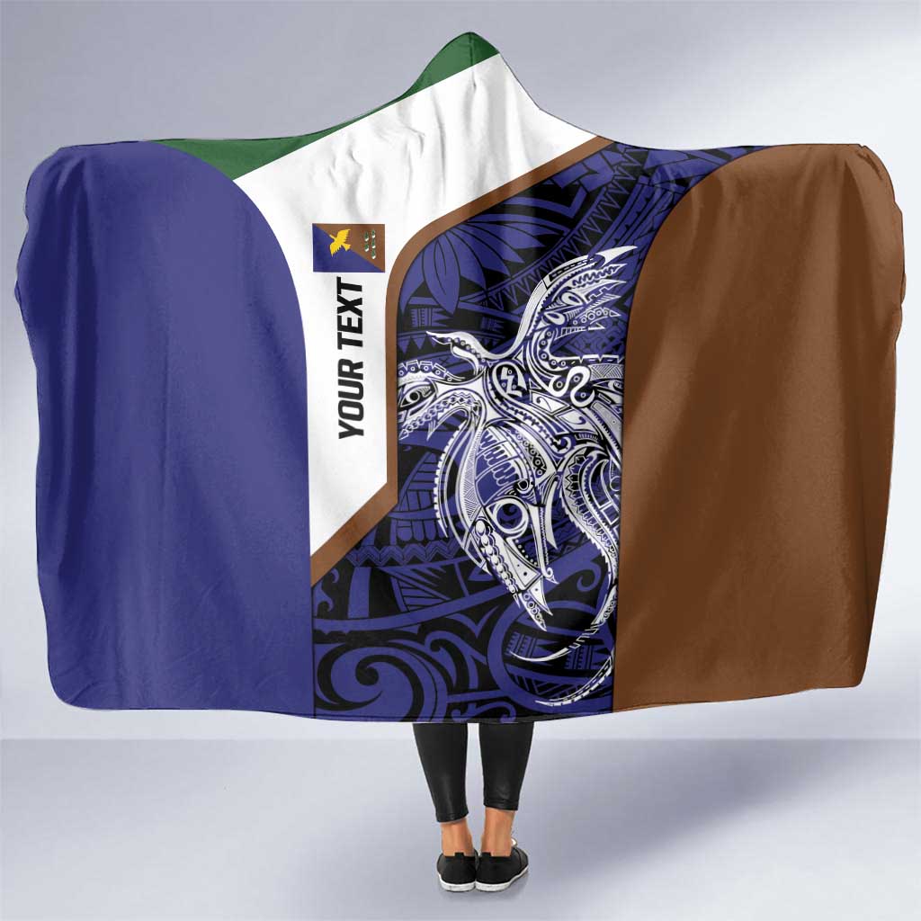 Personalised PNG Manus Province Hooded Blanket Bird of Paradise Tattoo Flag Motif - Polynesian Pride