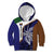 Personalised PNG Manus Province Kid Hoodie Bird of Paradise Tattoo Flag Motif - Polynesian Pride