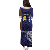 Personalised PNG Manus Province Puletasi Bird of Paradise Tattoo Flag Motif - Polynesian Pride