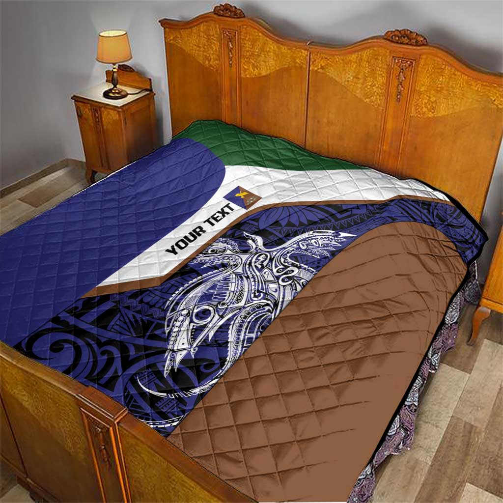 Personalised PNG Manus Province Quilt Bird of Paradise Tattoo Flag Motif - Polynesian Pride