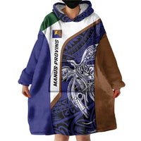 Personalised PNG Manus Province Wearable Blanket Hoodie Bird of Paradise Tattoo Flag Motif - Polynesian Pride