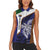 Personalised PNG Manus Province Women Sleeveless Polo Shirt Bird of Paradise Tattoo Flag Motif - Polynesian Pride
