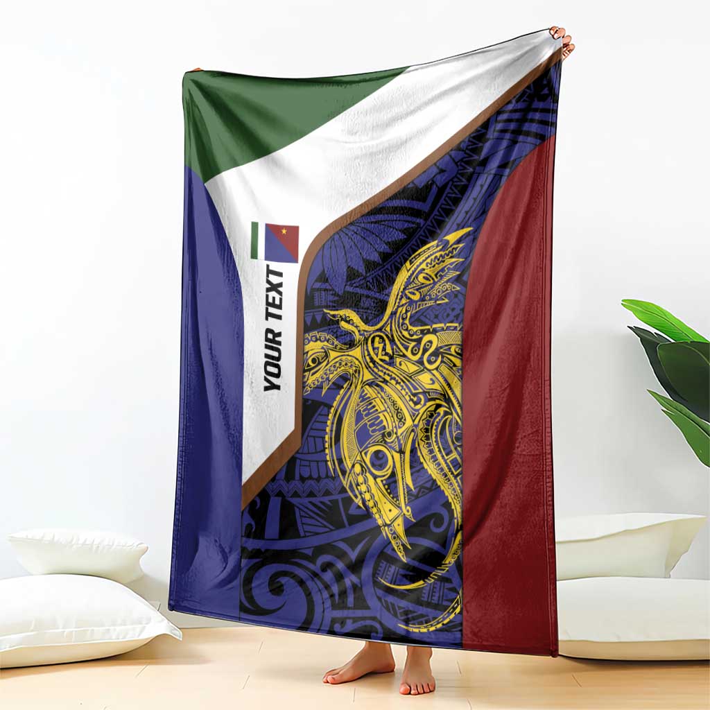 Personalised PNG Milne Bay Province Blanket Bird of Paradise Tattoo Flag Motif - Polynesian Pride