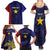 Personalised PNG Milne Bay Province Family Matching Summer Maxi Dress and Hawaiian Shirt Bird of Paradise Tattoo Flag Motif - Polynesian Pride