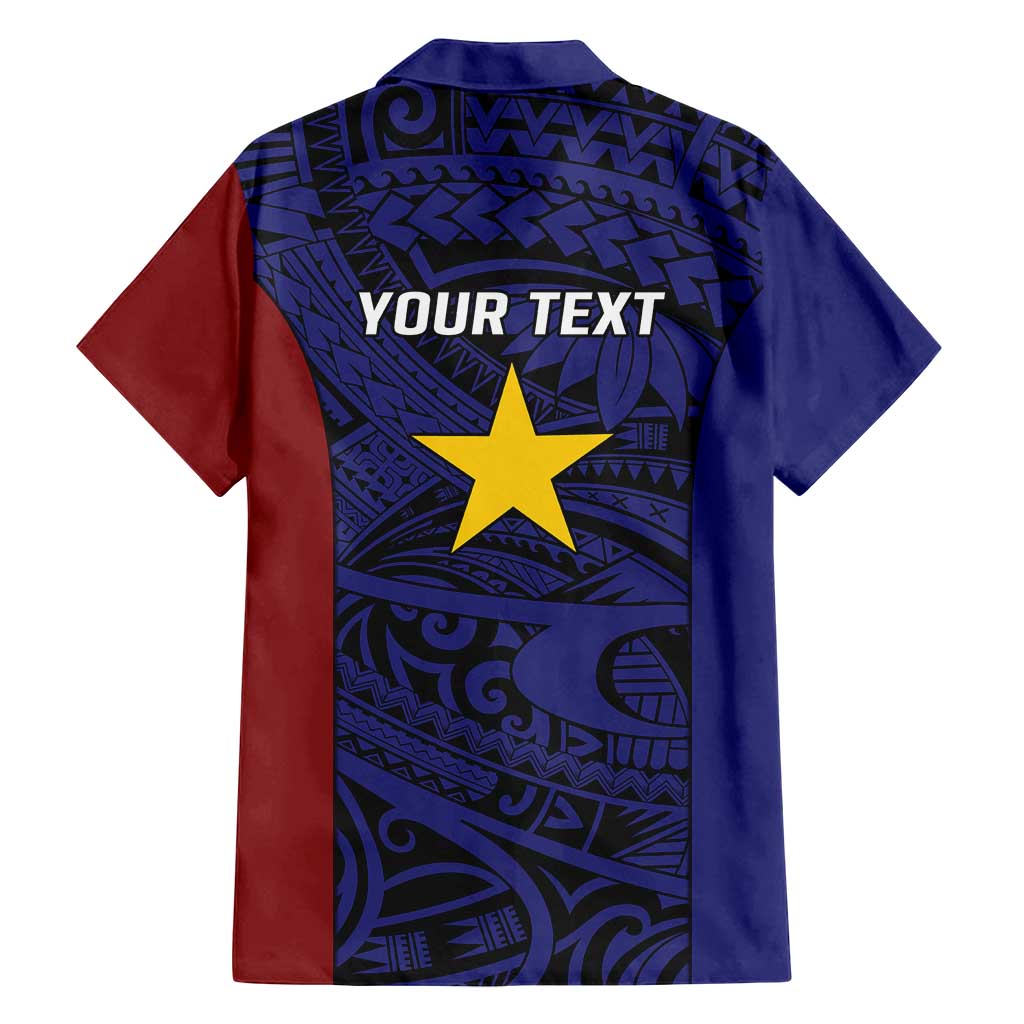 Personalised PNG Milne Bay Province Family Matching Summer Maxi Dress and Hawaiian Shirt Bird of Paradise Tattoo Flag Motif LT9 - Polynesian Pride
