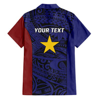 Personalised PNG Milne Bay Province Family Matching Summer Maxi Dress and Hawaiian Shirt Bird of Paradise Tattoo Flag Motif LT9 - Polynesian Pride