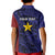 Personalised PNG Milne Bay Province Kid Polo Shirt Bird of Paradise Tattoo Flag Motif - Polynesian Pride