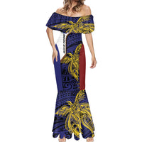 Personalised PNG Milne Bay Province Mermaid Dress Bird of Paradise Tattoo Flag Motif - Polynesian Pride