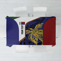 Personalised PNG Milne Bay Province Tablecloth Bird of Paradise Tattoo Flag Motif - Polynesian Pride